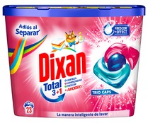 Detergente en cápsulas adiós al separar DIXAN Trio Caps 23 uds.