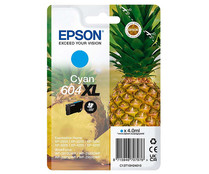 Cartucho de tinta EPSON 604 XL, color cian.