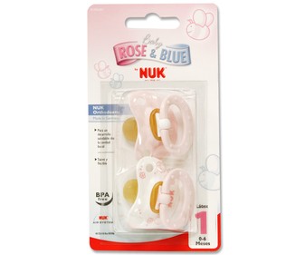 Chupete con tetina de látex para bebés de 0 a 6 meses NUK Nukete 2 uds. Chupete con tetina de látex para bebés de 0 a 6 meses NUK Nukete 2 uds.