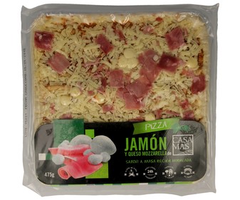 Pizza de jamón y queso 475 gr Pizza de jamón y queso 475 gr