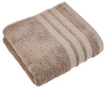 Toalla lisa de baño, 100% algodón, densidad de 500g/m², color beige, ACTUEL.