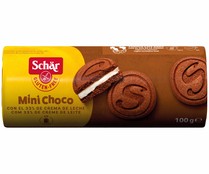 Galletas sin gluten rellenas de vainilla  Mini choco SCHAR 100 g.