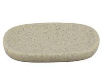 Jabonera de poliresina con efecto piedra, color beige, 13X9.5X1CM , ACTUEL. Jabonera de poliresina con efecto piedra, color beige, 13X9.5X1CM , ACTUEL.