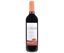 Vino tinto con denominación de origen La Mancha LA LLANURA botella de 75 cl.