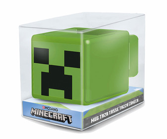 Taza de cerámica 3D Minecraft en caja de regalo, 0,440 litros, STOR. Taza de cerámica 3D Minecraft en caja de regalo, 0,440 litros, STOR.