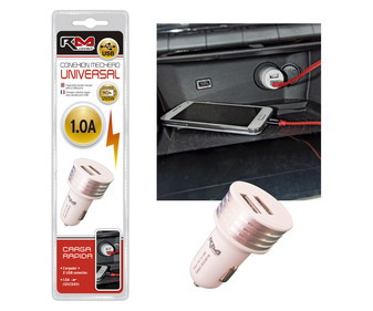 Cargador 12V/24V, 2 USB, 1.0A de carga rápida, ROLMOVIL. Cargador 12V/24V, 2 USB, 1.0A de carga rápida, ROLMOVIL.