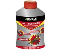 Antihormigas granulado que actua por contacto contra hormigas, cucarachas, arañas e insectos rastreros BATLLE talquera de 500 gramos.