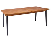 Mesa de jardín extensible de madera de acacia FSC, 1,8/2,4x0,9 m. Lagos GARDEN STAR ALCAMPO.