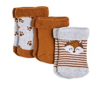 Lote de 3 pares de calcetines para bebé IN EXTENSO, talla 12/14.