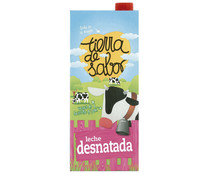 Leche desnatada de vaca TIERRA DE SABOR 1 l.