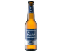 Cerveza rubia premium sin alcohol (0,0%) LA SAGRA botellin de 33 cl.