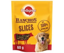 Snacks perros buey PEDIGREE RANCHOS SLICES 60 g.