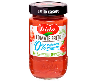 Tomate frito 0 % azúcares añadidos HIDA 350 g. Tomate frito 0 % azúcares añadidos HIDA 350 g.
