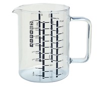 Jarra medidora de vidrio borosilicato 1 litro, TECNHOGAR.