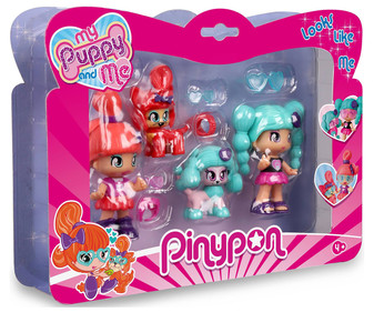 Pack doble con 2 figuras, 2 cachorros y accesorios, PINYPON MY PUPPY AND ME. Pack doble con 2 figuras, 2 cachorros y accesorios, PINYPON MY PUPPY AND ME.