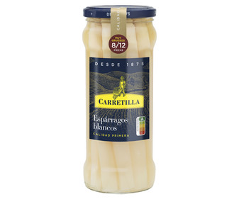 Espárragos blancos extra (calibre muy grueso) 8/12 piezas CARRETILLA 325 Gramos Espárragos blancos extra (calibre muy grueso) 8/12 piezas CARRETILLA 325 Gramos