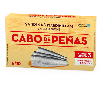 Sardinillas en escabeche CABO DE PEÑAS lata de 60 g. Sardinillas en escabeche CABO DE PEÑAS lata de 60 g.
