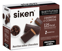Barritas de proteína y fibra con sabor a chocolate SIKEN 8 uds.