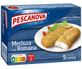Merluza a la romana con formas de lomos PESCANOVA 325 g.