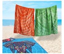 Toalla de playa foulard estampado, 140x210cm, PRODUCTO ALCAMPO. diferentes modelos, 1 unidad.