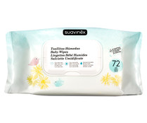 Toallitas humedas con aloe vera y camomila, para la limpieza de nuestro bebe SUAVINEX 72 uds.