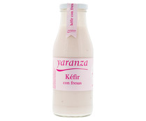 Kéfir con fresas elaborado con leche fresca de vaca YARANZA 500 g.
