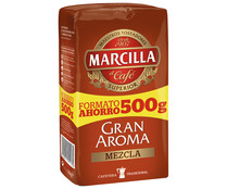 Café  molido de tueste natural (50%) y torrefacto (50%) MARCILLA 500 g.