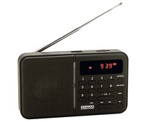 Radio portatil DAEWOO DRP-122BK digital, radio AM/FM, lector tarjetas MicroSD, USB.
