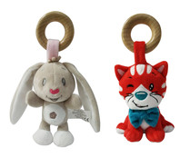 Animales de peluche con anilla de madera, ONE TWO FUN ALCAMPO. Animales de peluche con anilla de madera, ONE TWO FUN ALCAMPO.