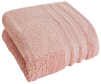Toalla de baño color rosa 100% algodón, densidad de 500g/² ACTUEL. Toalla de baño color rosa 100% algodón, densidad de 500g/² ACTUEL.