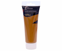 Tubo de pintura acrilica de color marrón. PRODUCTO ALCAMPO.