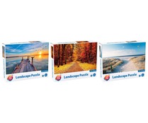 Puzzle de madera de paisajes surtido, 1000 piezas ONE TWO FUN ALCAMPO.