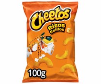 Snack de gusanos de maíz con sabor a queso de Matutano CHEETOS Rizos bolsa de 100 g.
