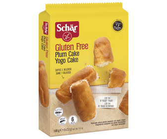 Magdalenas valencianas preparadas con yogur sin gluten SCHÄR Plum cake, 198 g. Magdalenas valencianas preparadas con yogur sin gluten SCHÄR Plum cake, 198 g.