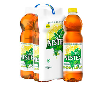 Bebida de té al limón sin Azucar NESTEA Pack de 4 Botellas de 1,5 Litros Bebida de té al limón sin Azucar NESTEA Pack de 4 Botellas de 1,5 Litros
