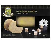 Foie gras de pato (de Navarra) entero "Mi cuit" MARTIKO 250 g.