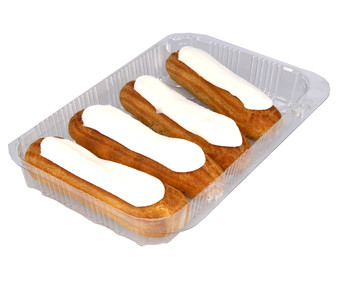 Eclairs rellenos de crema de vainilla 260 gramos pack de 4 unidades Eclairs rellenos de crema de vainilla 260 gramos pack de 4 unidades