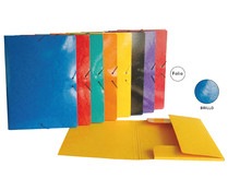 Carpeta de cartón compacto plastificado, tamaño folio, 3 solapas y cierre de gomas SENFORT.
