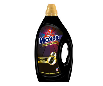 Detergente gel para ropa oscura y negra MICOLOR Oscuros Intensos, 28 lavados 1,4 L. Detergente gel para ropa oscura y negra MICOLOR Oscuros Intensos, 28 lavados 1,4 L.