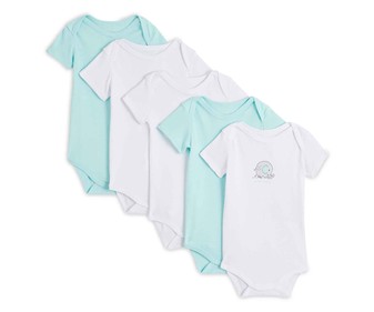 Lote de 5 bodies de algodón para bebé IN EXTENSO, talla 80. Lote de 5 bodies de algodón para bebé IN EXTENSO, talla 80.