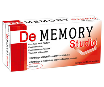 Complemento alimenticio que ayuda al normal rendimiento intelectual DE MEMORY Studio 60 cápsulas.