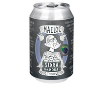 Sidra de manzana de cosecha de Galicia con mora MAELOC lata de 33 cl.
