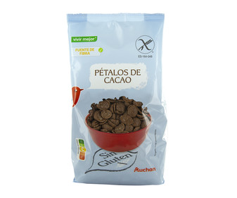 Cereales desayuno de arroz y maíz, pétalos de chocolate, sin gluten PRODUCTO ALCAMPO 400 g. Cereales desayuno de arroz y maíz, pétalos de chocolate, sin gluten PRODUCTO ALCAMPO 400 g.