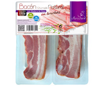 Bacón ahumado natural con madera de haya, cortado en lonchas EL CHARCUTERO 2 x 100 g.