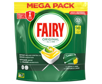 Detergente para lavavajillas a máquina en cápsulas FAIRY 90 cápsulas 1.216 Kg.