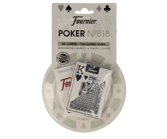 Baraja de póker español/inglés nº818, 55 cartas más un manual de reglas FOURNIER. Baraja de póker español/inglés nº818, 55 cartas más un manual de reglas FOURNIER.