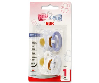 Chupete con tetina de látex para bebés de 0-6 meses NUK Nukete 2 uds. Chupete con tetina de látex para bebés de 0-6 meses NUK Nukete 2 uds.