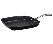 Asador 28x28cm de aluminio forjado con revestimiento símil piedra, ACTUEL.