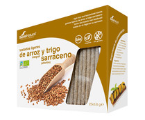 Tostadas de arroz integral y trigo sarraceno ecológicas SORIA NATURAL 90 g.