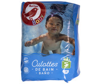 Pañales bañador unisex talla pequeña, para niños de 6 a 12 kilogramos ALCAMPO BABY 11 uds.